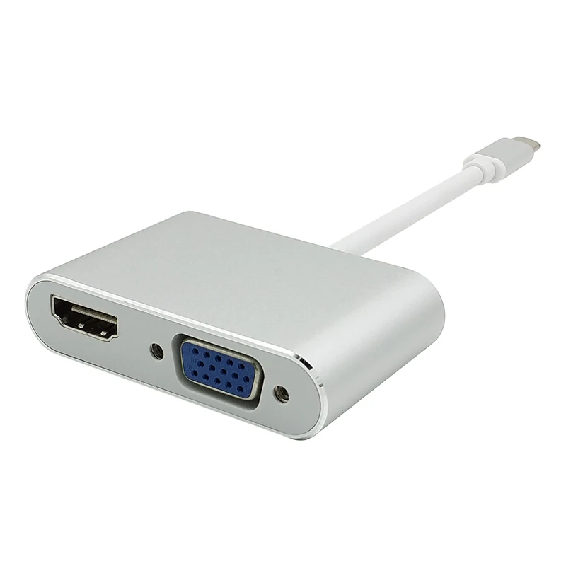 USB C to HDMI 4K VGA 1080P Type C to HDMI VGA Adapter USB-C Support 4K2K 1080P for Macbook Google Pixel Type-c to HDMI VGA (4)
