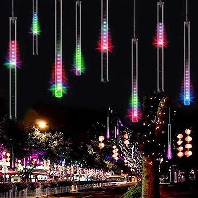 Водонепроницаемый праздничный светильник s 30 см 50 см метеоритный дождь трубы светодиодный светильник 100-240 В Рождество Свадьба Сад вечерние светильник - Испускаемый цвет: RGB