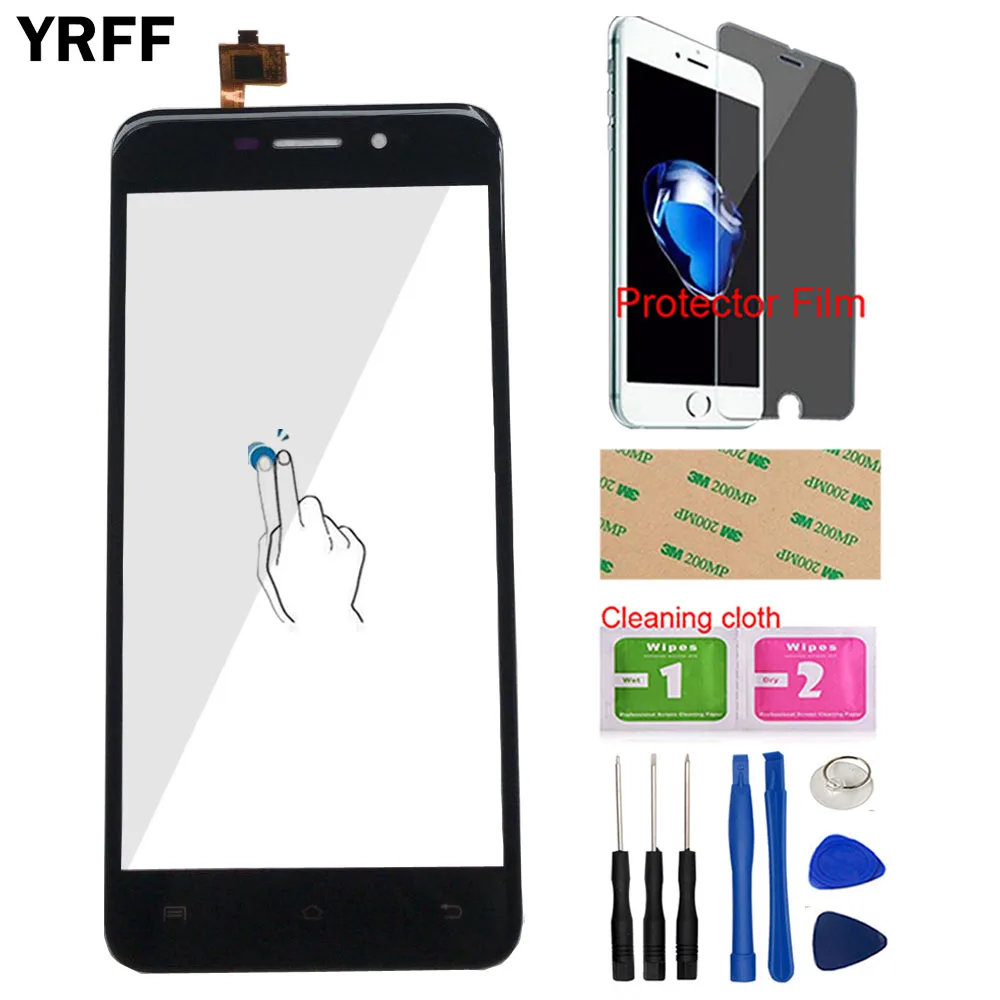 

Phone Touch Screen Panel For Nomi i5012 Touch Screen Digitizer Sensor Glass Digitizer Panel Tools Protector Film 3M Glue Wipes
