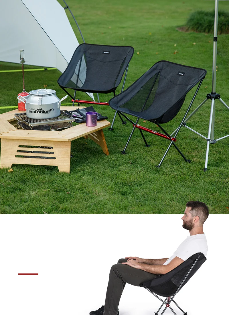 Cadeira de Pesca Naturehike Fábrica Portátil Dobrável Cadeira Acampamento Caminhadas Jardinagem Churrasco Esboço Fezes Lua 2 Cheap Cadeira de acampamento