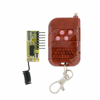 

DC5V 4CH ASK Super-heterodyne RF Transmitter + Mini Receiver Module 315mhz 433.92mhz With Learning Code