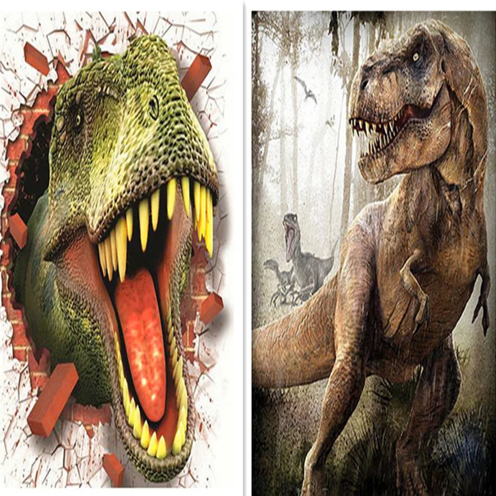 100% Full 5D Diy Daimond Painting "Cartoon Dinosaur" 3D Diamond