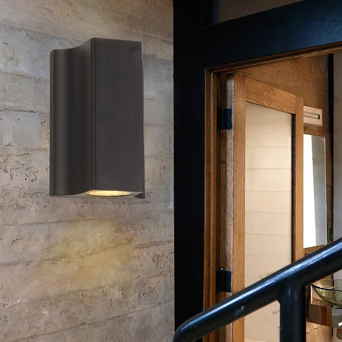 

Up/Down 14W LED Wall Sconce Light Fixture Indoor/Ourdoor Lamp Walkway Hotel Yard Waterproof IP54 Black shell