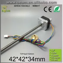 3D printer linear stepper motor 42mm NEMA17 screw rod stepper motor Tr8 pitch2mm lead screw linear stepper Free shipping