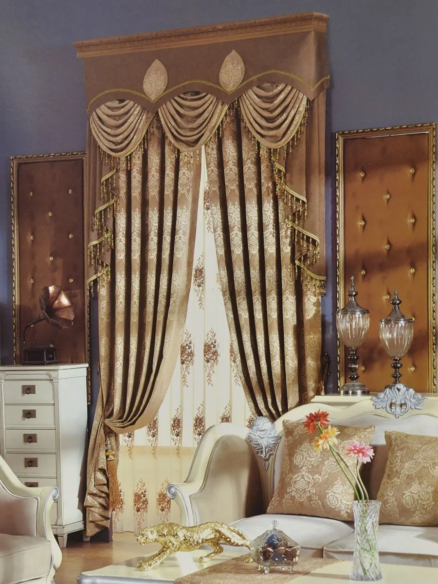 2016 On Sales Ready Made Luxury Pleat Curtains Gromet Drapes