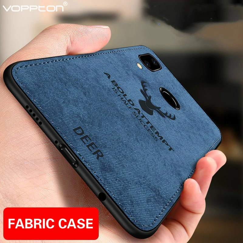 Classic Fabric Case For Samsung Galaxy M20 M10 Phone Animal Patterned TPU Silicone Frame Back Cover for funda |