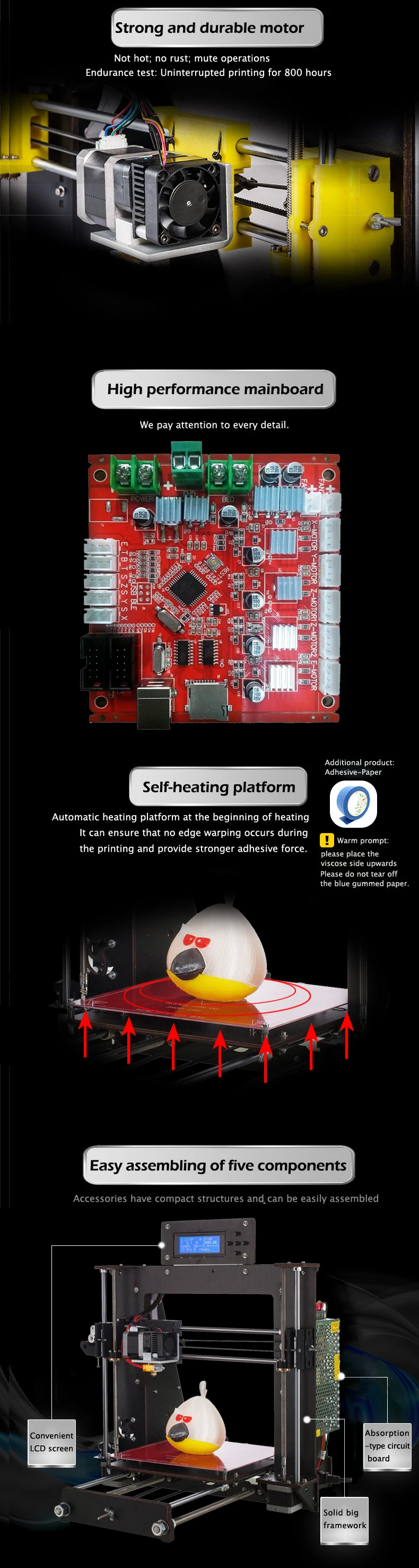 ZRPrinting 3d принтер Reprap Prusa Impresora MK8 i3 DIY Kit MK2A нагревательная пластина, печать с отключением питания