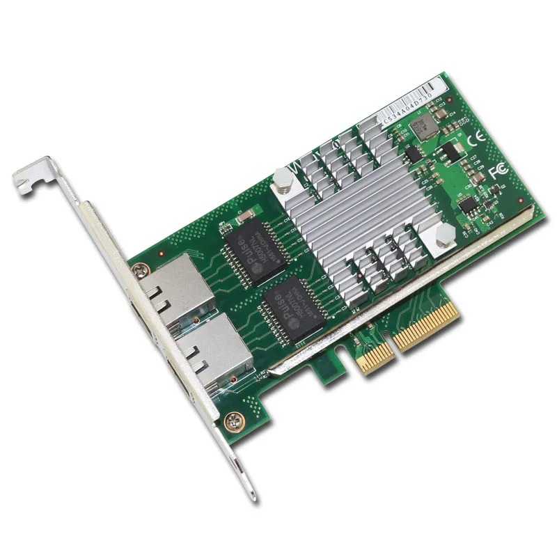 Winyao WYI350-T2V2 PCI-E X4 RJ45 сервер двухпортовый Gigabit Ethernet 10/100/1000 Мбит/с сетевой интерфейс карты для i350-T2 NIC