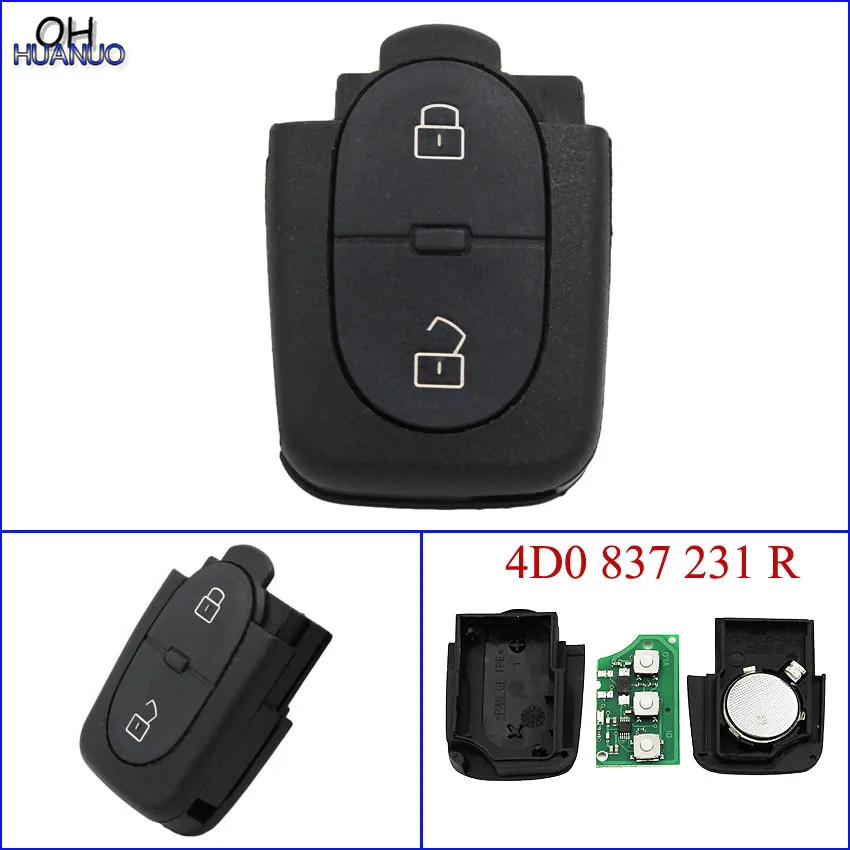 2 Buttons 433.92 MHZ Remote Key Control for Audi A6 A4 A6 Quattro 4D0 837 231 Rin Car Key from