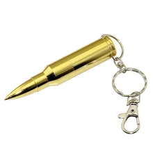 fashion style high speed fashion portable gold silver metal keychain bullet shape 32 GB USB flash drive 3.0