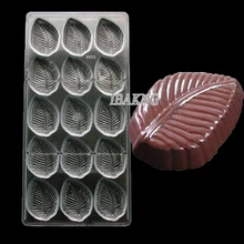 Форма для конфет в форме листа поликарбонатовый для шоколада пластиковый противень для выпечки