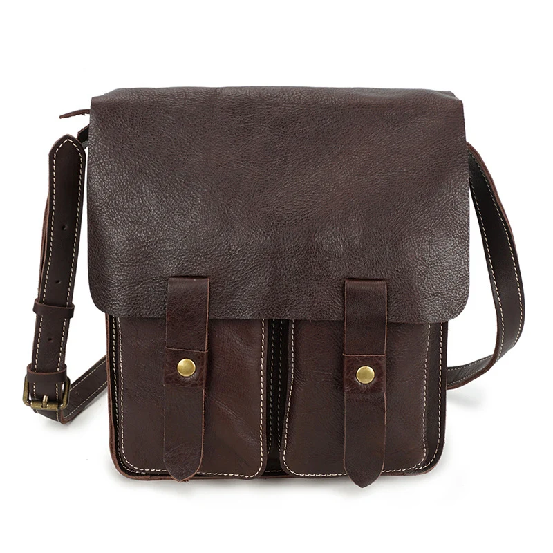 

Messenger Bag for Men Genuine Leather Handbag Bag Male Business Briefcase Casual Tote Retro Crossbody Flap Pocket Travel Satchel