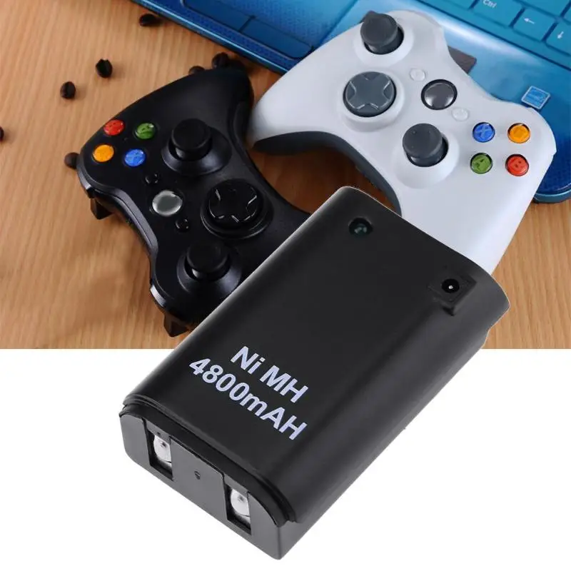 4800 mAh аккумулятор+ зарядный кабель для Xbox 360 беспроводной контроллер с индикаторным зарядным устройством s