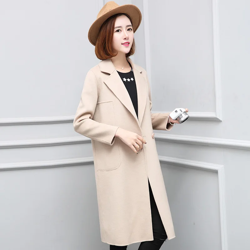 Green Wine Laine Double De beige Odfvebx Moyen Black red Manteau Velours light Manteaux face Coupe Veste Femme Femmes 2018 vent Automne Nouveau Vêtements Long 8PzwBcqSRx