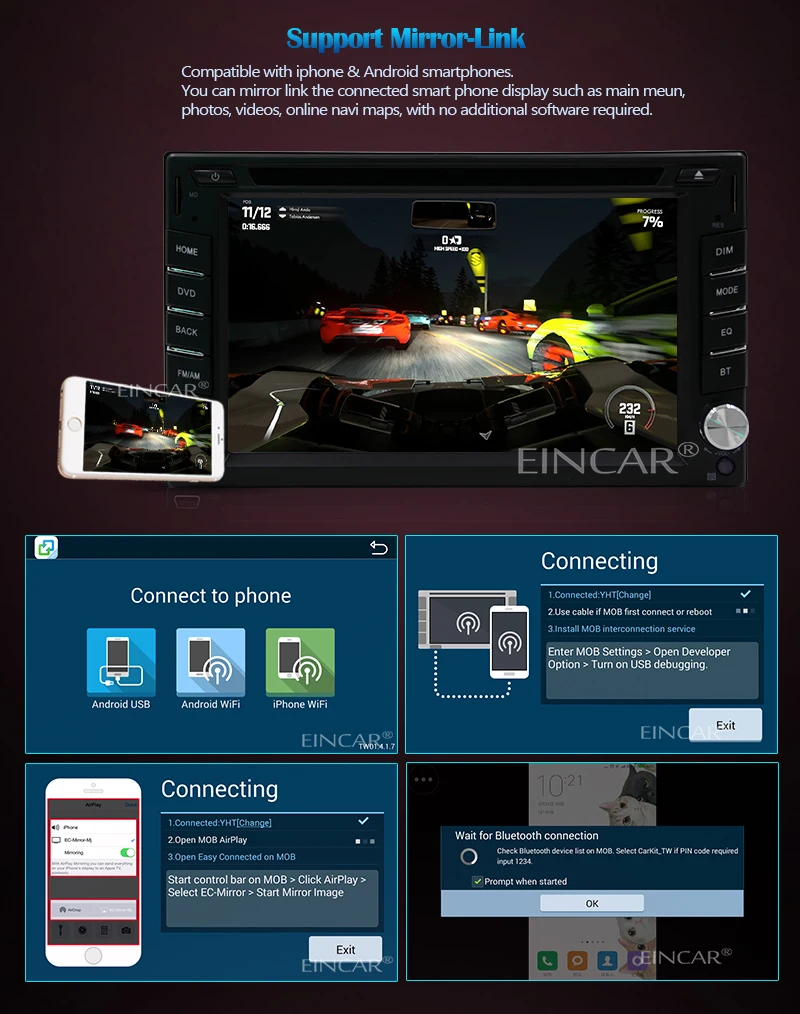 Clearance Car DVD Player Android 5.1 Radio Receiver In Dash Radio Receiver BT Audio Car Stereo Car Video Player Electronics 7Inch WiFi RDS 3