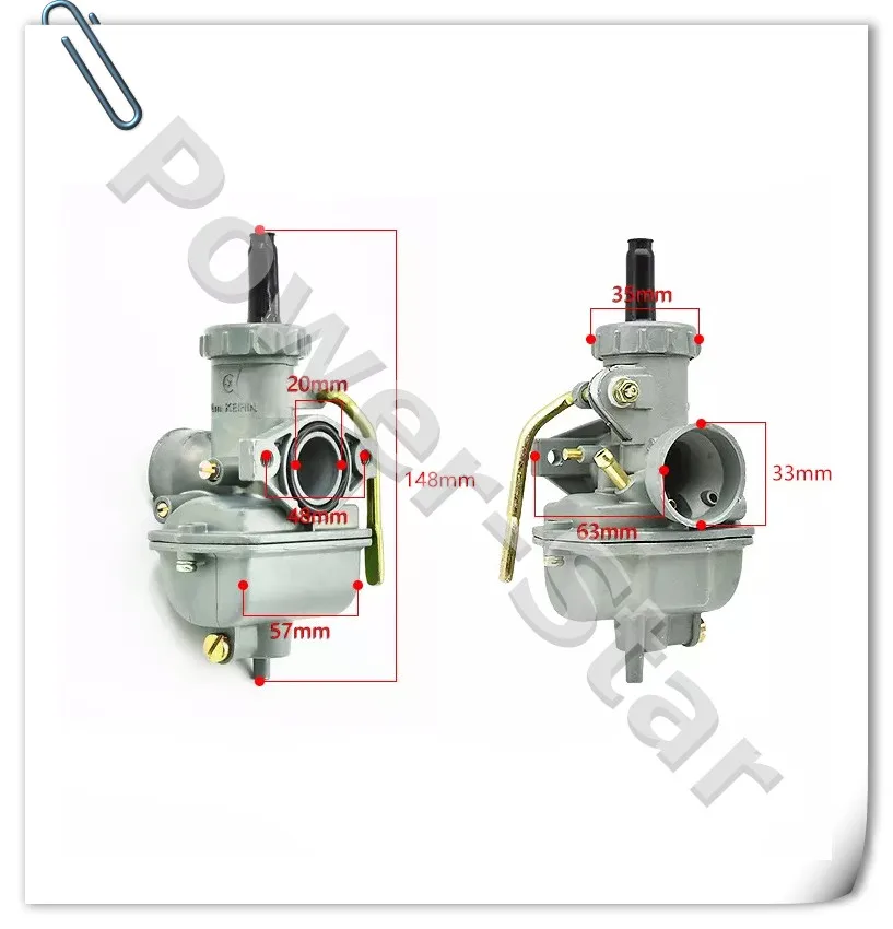 Карбюратор 20 мм PZ20 50CC 70CC 90CC 110CC 125CC для JH70 DY100 ATV скутера мотоцикла запчасти |