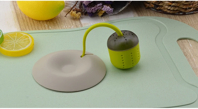 Goodfeer силиконовый ситечко для заварки чая с крышкой травяной фильтр ситечко для чая шар для Питья Кофе Чай Аксессуары