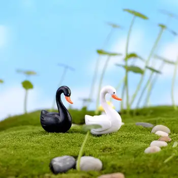 

Mini Goose Model Miniature Animal Swan Figurine Ornament Swan Figurine Statue Fairy Garden Ornaments Crafts