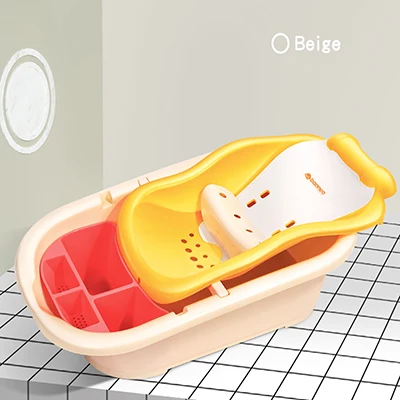BN детская ванночка для новорожденных, может лежать, большие принадлежности, универсальная многофункциональная ванна без бисфенола - Цвет: Balck