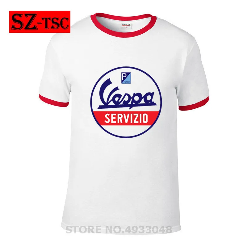 

Oversize Men's T Shirt Vespa Servizio Tshirt Man Clothes Cotton Short Sleeve Vespa T-shirts Adult XS-3XL Vespa service Tees Tops