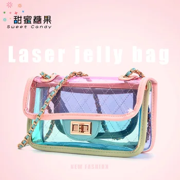 

Ladies Summer Beach Bag Purses Handbags Transparent Clear Bag Jelly Bag Crossbody Bags For Women Leather Handbag
