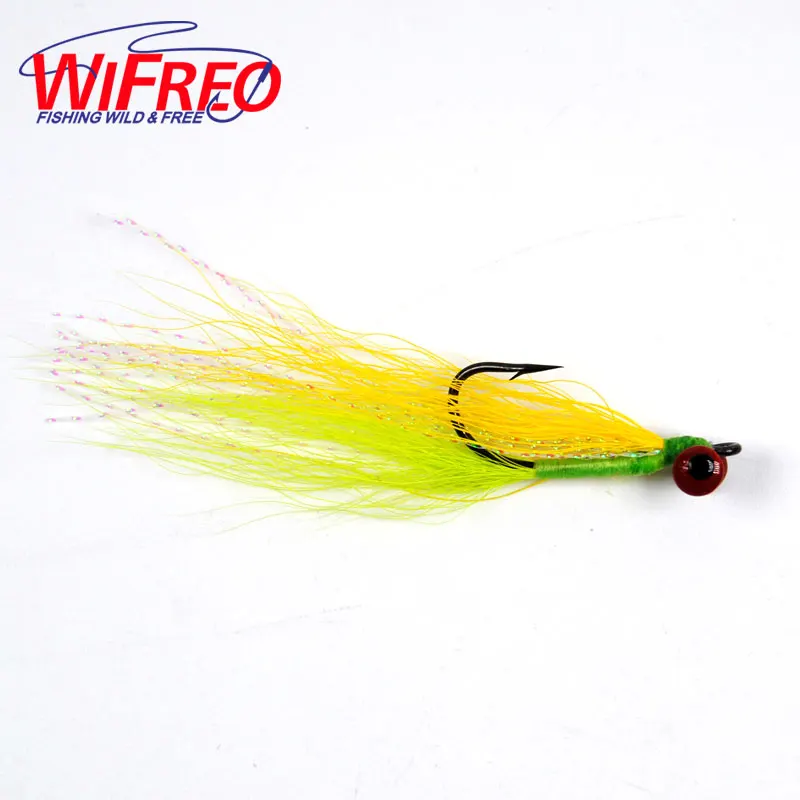 6 шт #4 приманка со свинцовым Clouser Minnow bucktail морской рыбалки Fly Deceiver мух