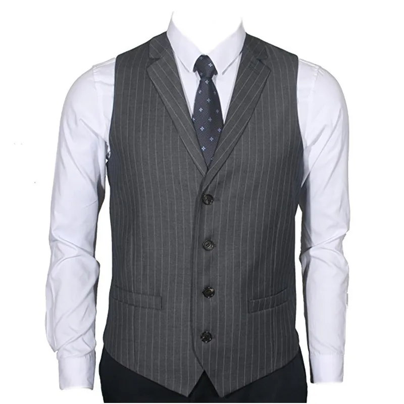 Custom Made New Style Men's 2Pockets 4Buttons Business Tailored Collar