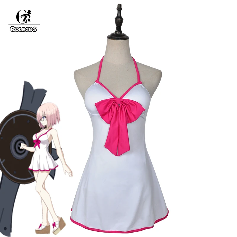 

ROLECOS Fate Matthew Kyrielite Cosplay Costume Swimwear Fate Grand Order Sexy Swimsuit Cosplay Costume FGO Women White Swimwear