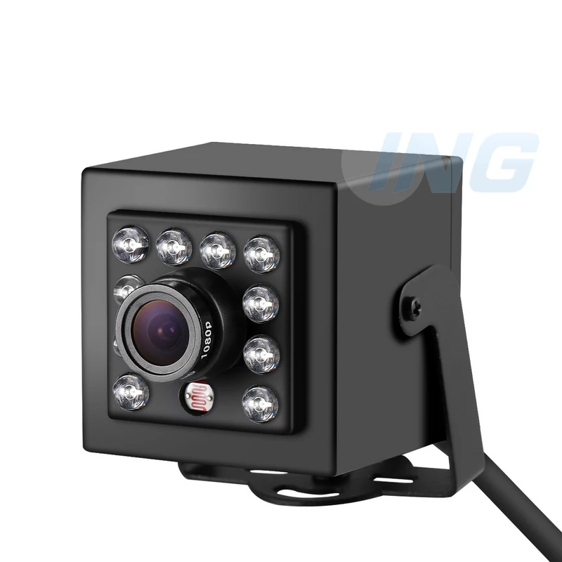 HD 1080P Мини Тип IP камера 10 светодиодный ИК Крытый 2.0MP CCTV камера ONVIF ночного видения P2P безопасности Черная Камера