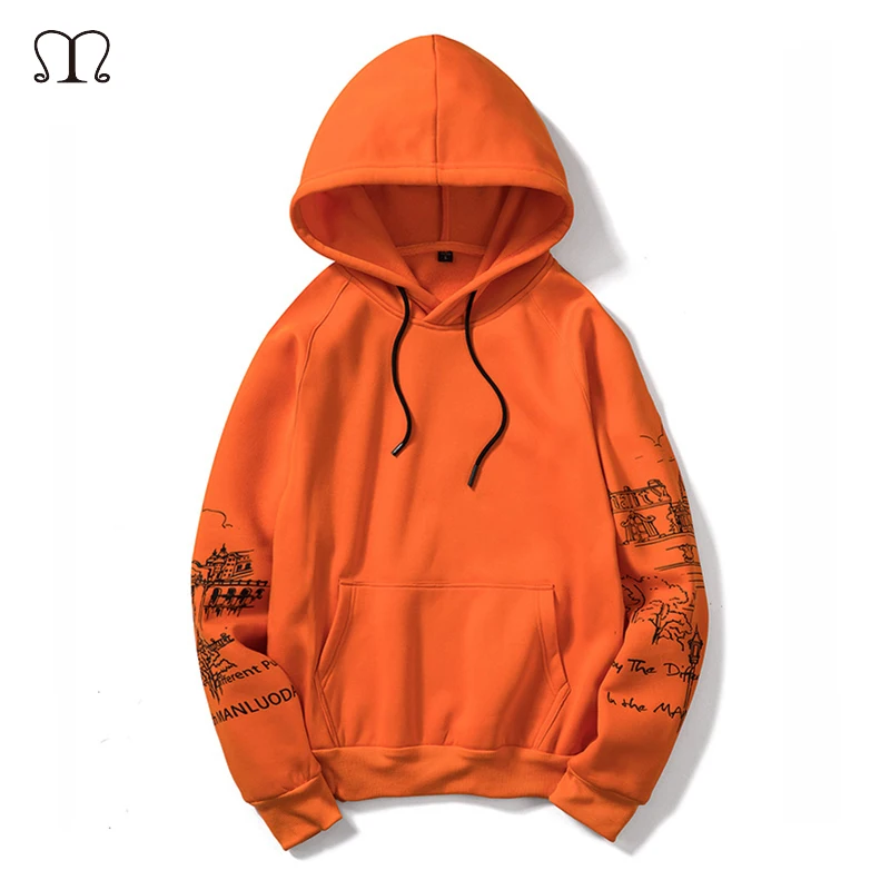 orange hoodie men