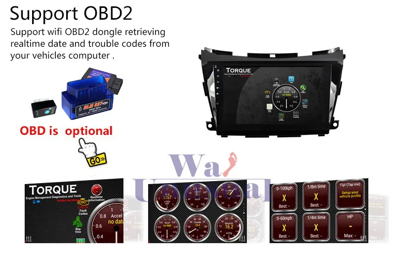 Clearance WANUSUAL 10.2 Inch Quad Core 16G Android 6.0 Car Multimedia Player for Nissan Murano 2015 with GPS BT WIFI Mirror Link 1024*600 19