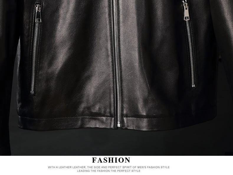 Excellent TEXIWAS Autumn Plus size Genuine Leather Jacket Men stand Sheepskin real leather jacket zip coat male Biker jacket outerwear 7 Excellent TEXIWAS Autumn Plus size Genuine Leather Jacket Men stand Sheepskin real leather jacket zip coat male Biker jacket outerwear 7