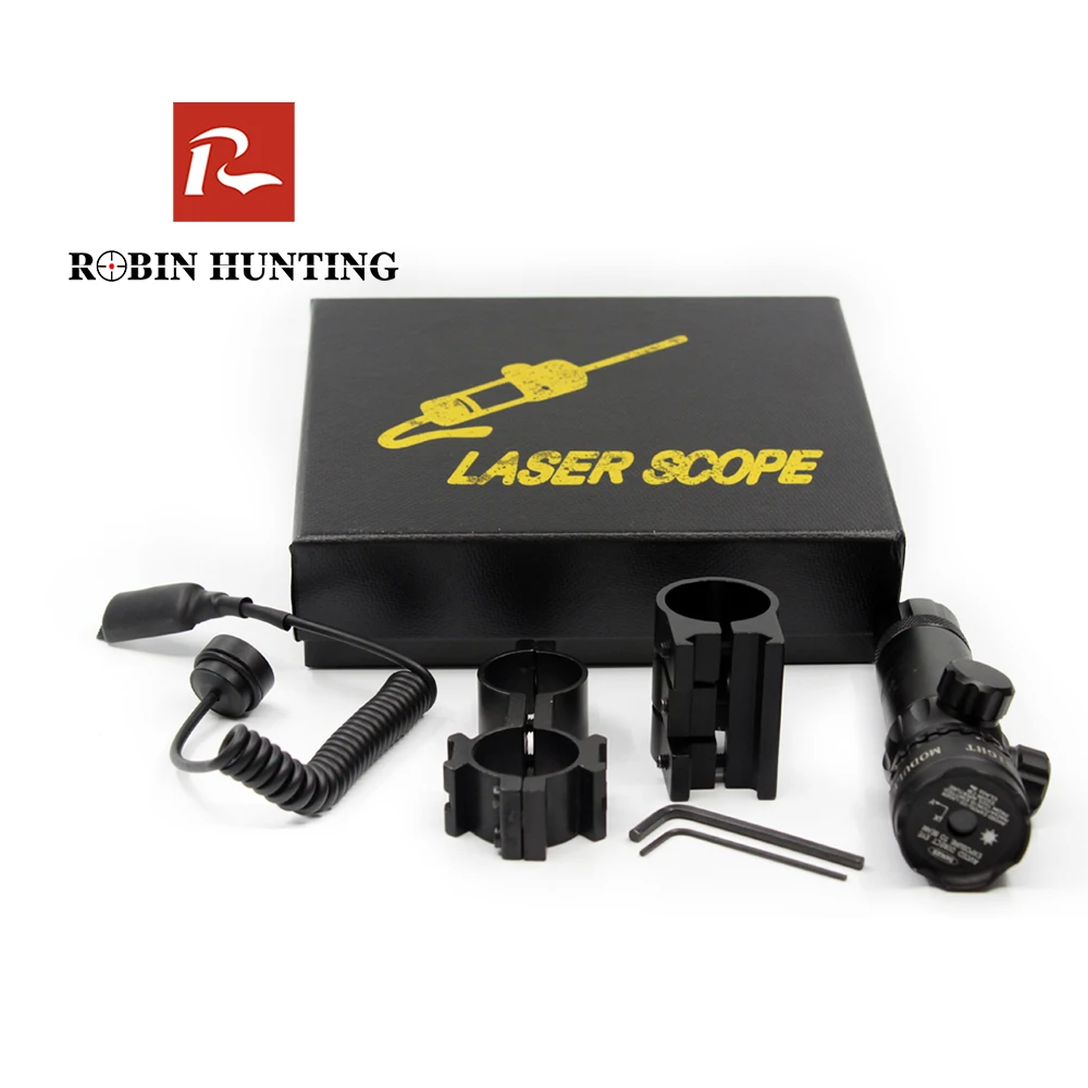

Robin Hunting Scope 20mm Airsoftsport Rail Tactical Laser Mount Red/Green Laser Sight New Barrel Pressure Switch Mount