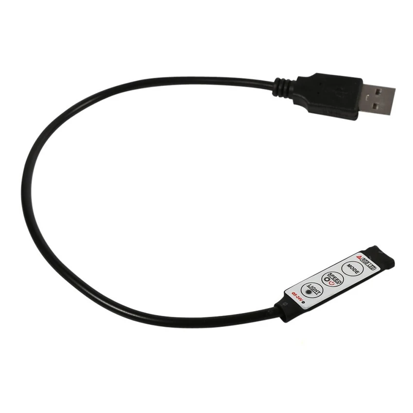 50 см 100 см DC5-24V USB RGB контроллер светодиодный диммер с 3 клавишами 4Pin гнездовой разъем для RGB Led USB полосы