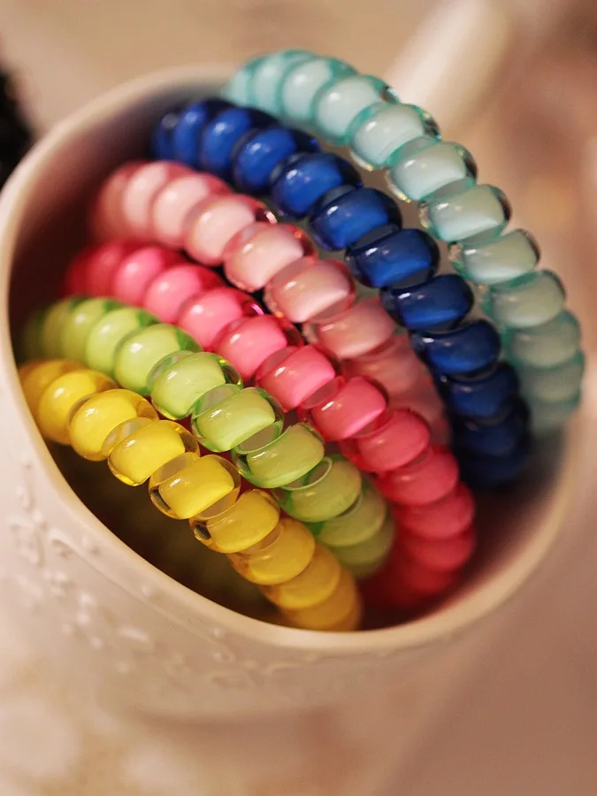 

2019 Brand Popular Transparent Rubber Rope ALL-Match Headwears Korea Girls Hair Accessories for Women Elastic Hair Bands TS-1