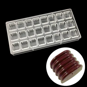 

Polycarbonate chocolate mold,WAVE design,24x pc chocolate mold, 3D chocolate and confectionery,formas para chocolate,baking tool