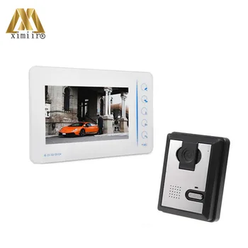 

LCD monitor Speakerphone intercom Color Video Door Phone doorbell access Control System doorphone one to one doorphone 807MA11