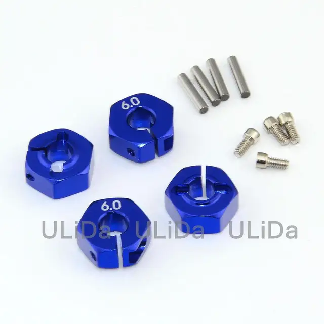Best Offers RC Aluminum 6.0 Wheel Hex 12mm Drive With Pins&Screws HSP HPI Tamiya Car Red Blue