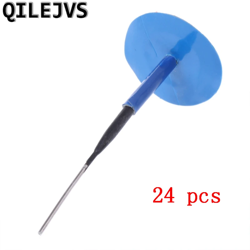 

QILEJVS 24 Pcs Natural Rubber Auto Car Tyre Puncture Repair Wired 4mm Plug Mushroom Patch New