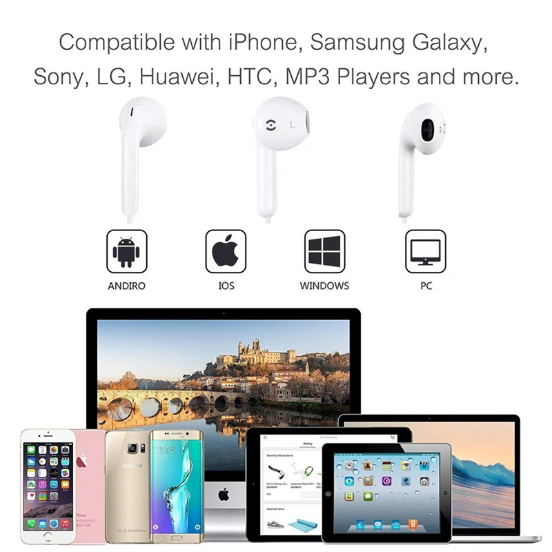 Наушники вкладыши для iPhone 5 6 s Samsung S5 S6 S7 S8 наушники проводные стереонаушники с