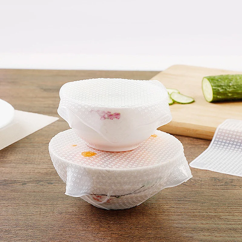 4 шт./лот многоразовое Силиконовое уплотнение для пищевых продуктов сохраняющее