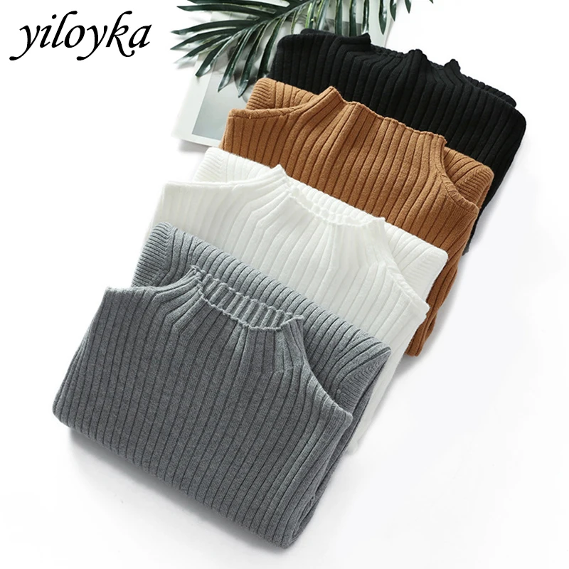 

New Autumn Women's Turtleneck Warm Sweater Women Pullovers Sweaters Winter Shirt Long Sleeve Thick Striped Elasticity Sweater