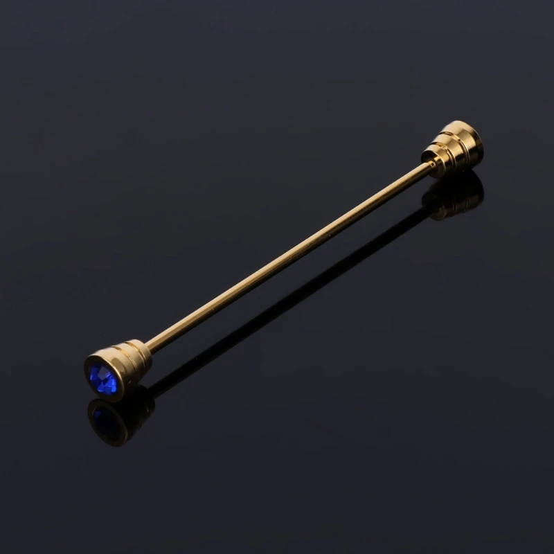 Mens Shirt Collar Pin Necktie Tie Clip Clasp Brooch Bar Barbell Lapel Stick New - Image 2