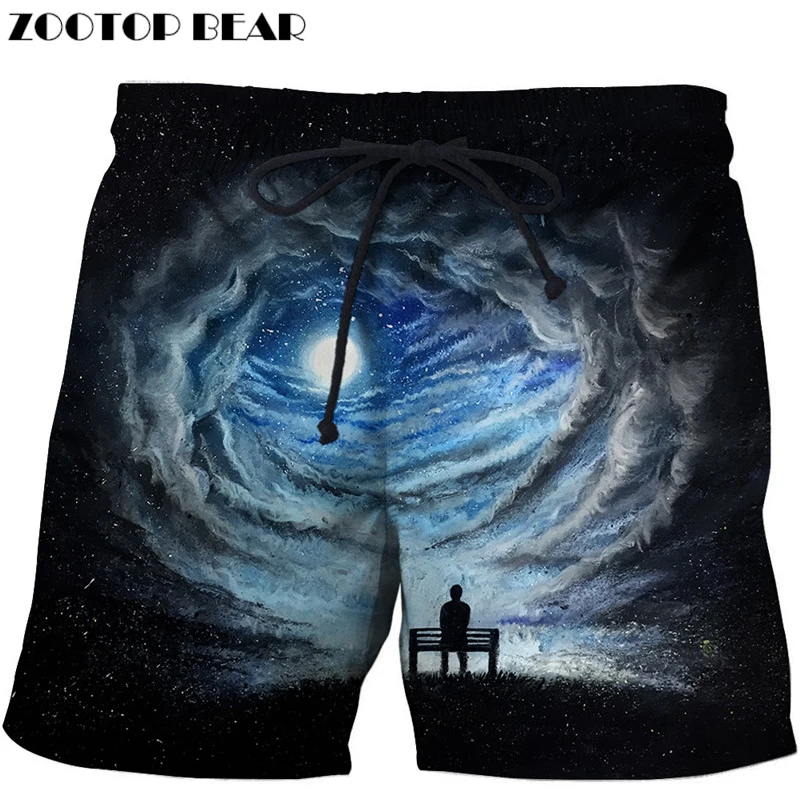 

Galaxy Printed Beach Shorts Men Pant Board Shorts Plage 3d Trousers Fashion Swimwear Quick Dry Pant Casual DropShip ZOOTOP BEAR