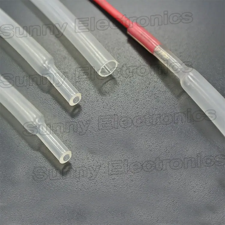 

100M/Roll 3/16" (4.8mm) ID 3:1 Transparent clear Black Dual Wall Adhesive Lined Heat SHRINK TUBING