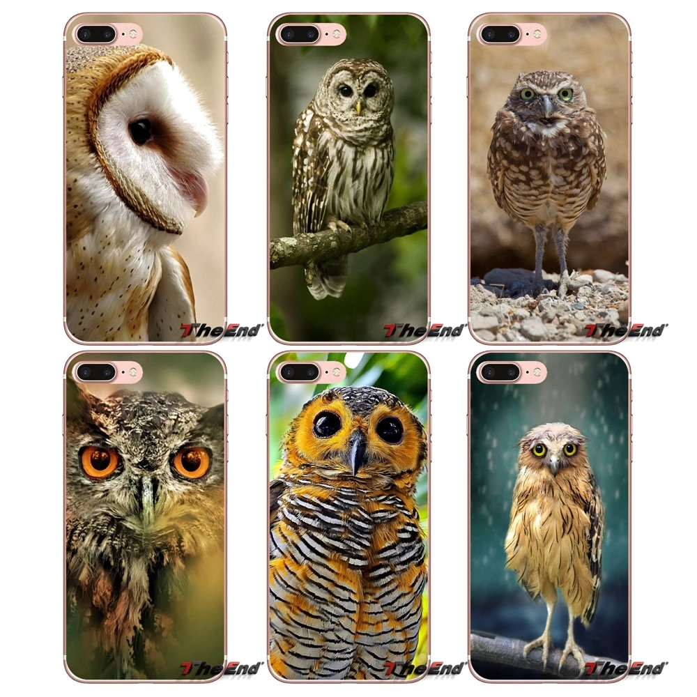 

For Huawei G7 G8 P7 P8 P9 Lite Honor 4C 5X 5C 6X Mate 7 8 9 Y3 Y5 Y6 II 2 Pro 2017 animals birds owl Trees TPU Silicone Case