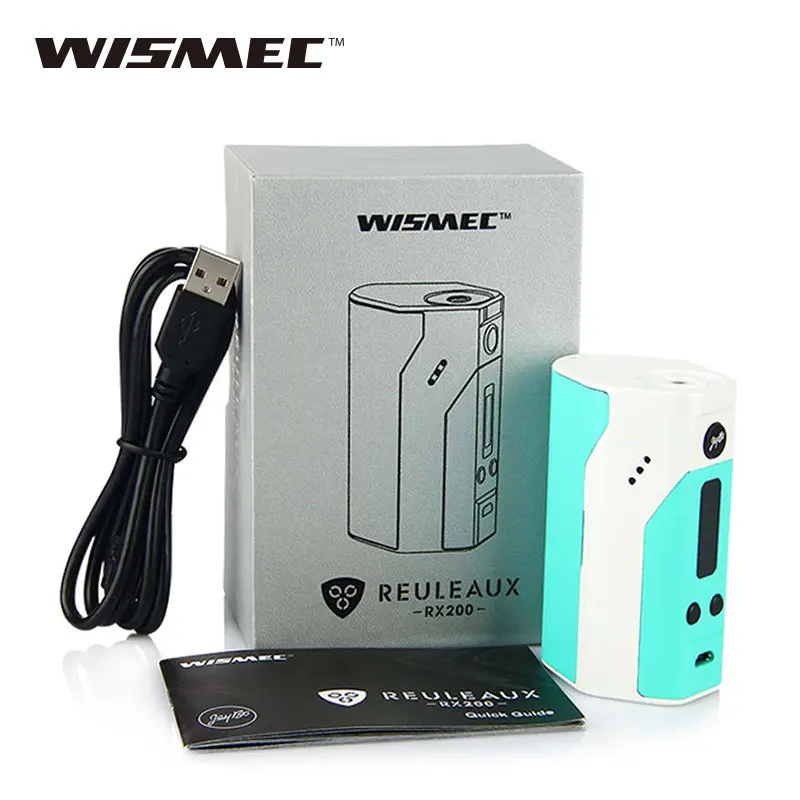 

White WISMEC Reuleaux RX200 TC Express Mod TC/VW Mode Temp Control Vaping E Cig Rx200 box Mod No 18650 battery Vs Rx300 Original