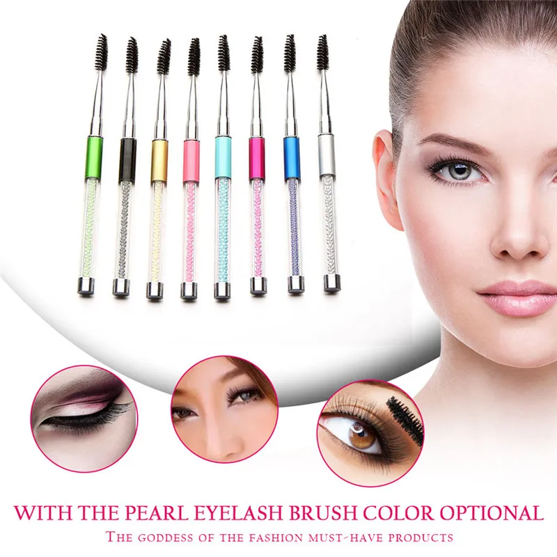 

Eyelash Eyebrow Brush Makeup Pearl Mascara Wands Applicator Spoolers Eye Lashes Cosmetic Brush Makeup Tools pinceau sourcil