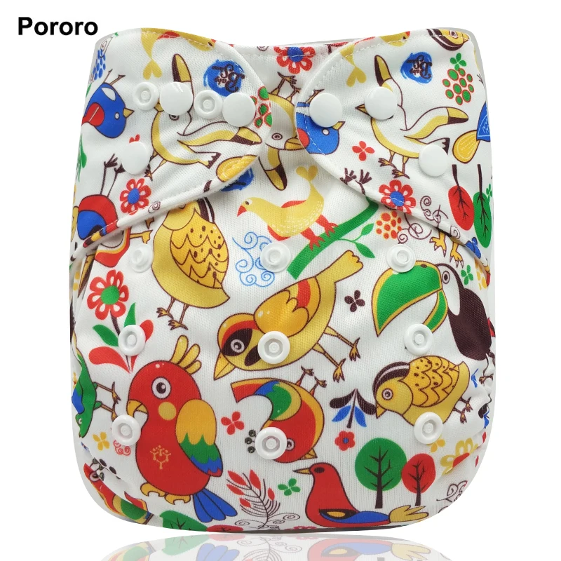 Online Pororo Bermerek 1 PC Tahan Air Digital Dicetak Bayi Satu Ukuran Saku Popok Kain, Dapat Digunakan Kembali Bayi Popok Harga Grosir