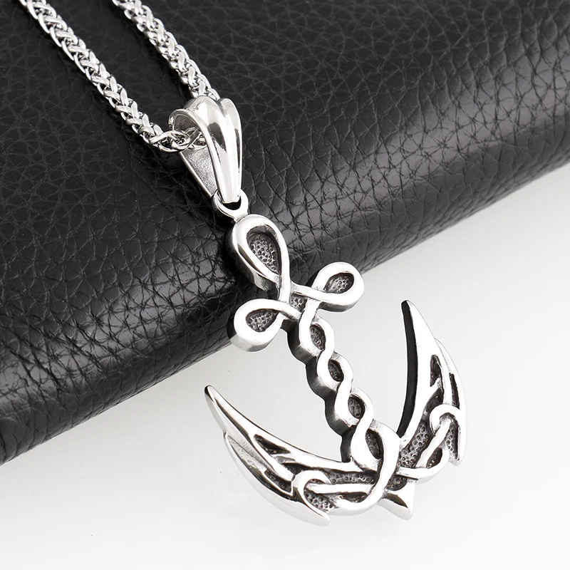 High Quality Cool Unique Anchor Pendant Necklace For Mens Stainless